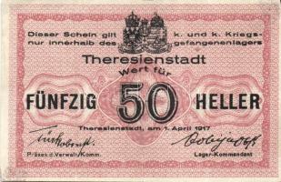 Ausztria/Theresienstadt/hadifogolytábor 1917. 2H, 10H, 20H, 50H, 1K, 2K, 10K T:II+,II