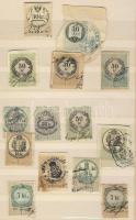 1854-1926 77 klf okmány bélyeg C.M., sok XIX. századival