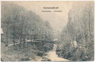 Herkulesfürdő, Baile Herculane; Cserna-völgy, híd / Csernathal / valley, bridge (EK)