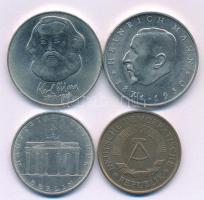 NDK 1969A 5M Ni-sárgaréz "Az NDK 20. évfordulója" + 1971A 5M Cu-Ni "Brandenburgi kapu" + 1971. 20M Cu-Ni "Heinrich Mann" + 1983. 20M Cu-Ni "Karl Marx" T:AU,XF GDR 1969. 5 Mark Ni-brass "20th Anniversary of the founding of the GDR" + 1971A 5M Cu-Ni "Brandenburg gate" + 1971. 20 Mark Cu-Ni "Heinrich Mann" + 1983. 20 Mark Cu-Ni "Karl Marx" C:AU,XF