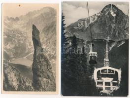 14 db MODERN fekete-fehér Magas Tátra képeslap / 14 modern black and white Vysoké Tatry postcards (H...