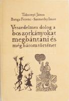 Taksonyi János - Banga Ferenc - Szemethy Imre: Veszedelmes dolog a boszorkányokat megbántani és még három történet. Írta: Taksonyi János. Illusztrálta: Banga Ferenc és Szemethy Imre. Képes Próza Tár. 1. sz. Bp.,1996., ELTE Historia Litteraria Alapítvány, 192+4 p. Kiadói papírkötés. Benne kiállítási meghívóval. Számozott (54./600) példány, az illusztrátorok Banga Ferenc (1947-) és Szemethy Imre (1945-) által ALÁÍRT példány.