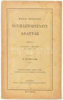 Magyar protestáns egyháztörténeti adattár. X. évfolyam. Budapest, 1911. Magyar Protestáns Irodalmi Társaság. 162p. Kiadói, kissé foltos papírborítóval