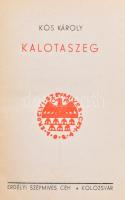 Kós Károly: Kalotaszeg. Kolozsvár, [1937], Erdélyi Szépmíves Céh, 278 p. Kós Károly szövegközi és egészoldalas linómetszeteivel. Kiadói egészvászon-kötés, a gerincen kis sérüléssel.