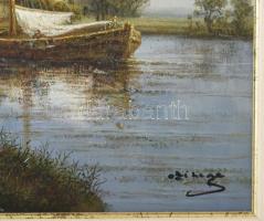 Czinege Zsolt (1964-): Holland tájkép. Olaj, vászon, jelzett. Dekoratív fakeretben. 51x61 cm