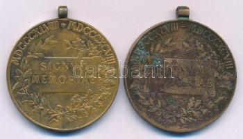 1898. "Jubileumi Emlékérem a Fegyveres Erő Számára / Signum memoriae (AVSTR)" bronz kitünt...