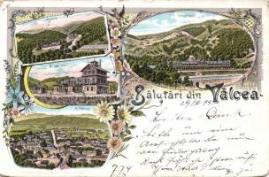 1899 Valcea with Ramnicu Valcea, Calimanesti, Ocnele Mari and Govora litho (EK)
