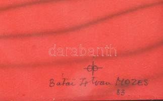 Bátai István Mózes (?-): Buborékok (Cím nélkül), 1983. Vegyes technika, kollázs, papír, jelezve jobb...