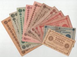 Szovjetunió / Orosz Szocialista Szövetségi Szovjet Köztársaság 1918. 1R + 5R + 10R (2x) + 25R + 50R + 100R (2x) + 250R + 500R + 1000R T:F-G közte szép papír Soviet Union / Russian Socialist Federated Soviet Republic 1918. 1 Ruble + 5 Rubles + 10 Rubles (2x) + 25 Rubles + 50 Rubles + 100 Rubles (2x) + 250 Rubles + 500 Rubles + 1000 Rubles C:F-G within fine paper