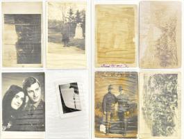 Vegyes katonai fotók és képeslapok, az I. világháborútól a szocializmusig, közte megírt tábori posta...