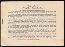 cca 1940 M. Kir. Honvédelmi Minisztérium, Kerba - Vénykönyv a Katonai Ellátásban Részesülők Betegell...