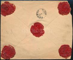 cca 1864 Fuchs H. váltóház Dorottya utca fejléces boríték céges viaszpecsétekkel