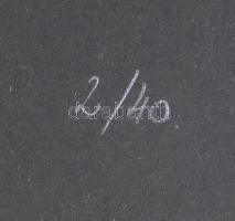 Frank Magda (1914-1997): Geometrikus kompozíció. Szitanyomat, papír, jelzett, számozott (2/40), lapm...