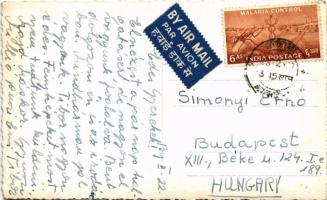 Mumbai, Bombay; Western Railway Station, Churchgate Station, shop + "By Air Mail" (fl)