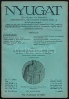 1918 Nyugat XI. évf. 24. sz., 1918. karácsony. Szerk.: Ignotus, Ady Endre, Babits Mihály. Bp., Pallas-ny., (5) p.+ 1 t. (Kaffka Margit portréja)+ 774-864 p. Kiadói papírkötés, kissé sérült borítóval. + Kitöltetlen befizetési szelvény a folyóiratra való előfizetéshez