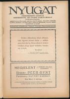 1918 Nyugat XI. évf. 15. sz., 1918. aug. 1. Szerk.: Ignotus, Ady Endre, Babits Mihály. Bp., Pallas-n...