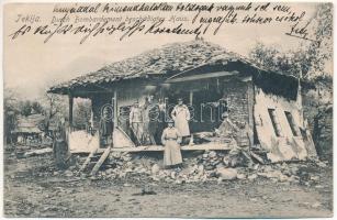 1916 Tekija (Kladovo), Durch Bombardement beschädigtes Haus / WWI Austro-Hungarian K.u.K. military, house damaged by bombing (EK)