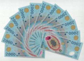 Románia 1999. 2000L "Napfogyatkozás" (12x) sorszámkövetők "002C1094811 - 002C1094822&...