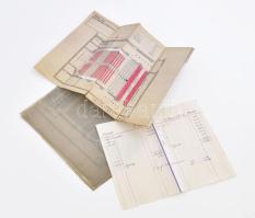 cca 1929 Winkler Lajos, a Délibáb Filmszínház (Bp. XIII., Róbert Károly krt. 61.) tulajdonosának iratai (3 db): 2 db tervrajz / alaprajz a mozi elrendezéséről + Lingel Károly és Fiai Első Magyar Faáru- és Bútorgyár által kiállított számla, változó méretben és állapotban