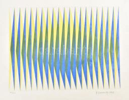 Hashim Samarchi (1939-): Cím nélkül, 1968. Színes akvatinta, papír, jelzett, számozott (26/130), 28x28 cm