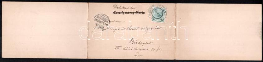 1900 Mali Losinj, Lussinpiccolo; 3-részes kihajtható panorámalap / 3-tiled folding panoramacard