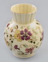 Zsolnay pillangó mintás váza. Jelzett, hibátlan, m: 12,5 cm