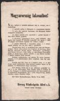 1849. március 11. Buda, Windischgrätz herceg Magyarország lakosaihoz címzett kiáltványa