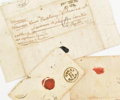 cca 1770-1860 13 darabos levél és boríték gyűjtemény, levélfejtőknek, magyar és német nyelven, benne...