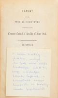 Report of the Special Committee Appointed by the Common Council of the City of New York, to Make Arr...