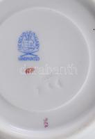 Herend Apponyi lila mintás 4 darab tárgy: tálka, 2 db csészealj, csésze. Jelzett, csészén kopással, ...