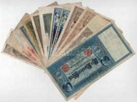 13db-os vegyes német és osztrák bankjegy tétel, közte Német Birodalom 1915. 20M T:F,VG
13pcs of mix...