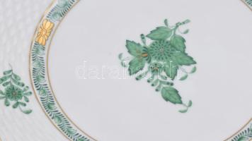 Herend Apponyi zöld mintás 4 darab tárgy: süteményes tál, szendvicses tál, teás csésze, kávés csésze...