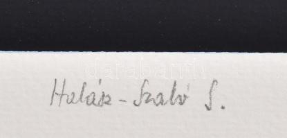 Halász Szabó Sándor (1920-1997): Színes formák. Szitanyomat, papír, jelzett, sorszámozott (9/30). Pa...