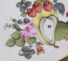Herend Bouquet de Fruits mintás csésze és csészealj. Jelzett, hibátlan, d: 14,5 cm, m: 5 cm