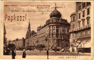 1911 Budapest VIII. Erzsébet körút, Blaha Lujza tér, villamos (fl)