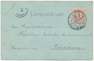 1899 (Vorläufer) Tata, Tata-Tóváros; Városháza, Schweiss Henrik üzlete, este. Nobel Adolf kiadása (á...