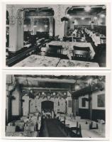 Budapest VIII. Csekő étterem a Nemzeti Szálló épületében, belső. József körút 4. - 10 db régi képesl...