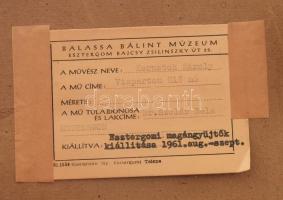 Kernstok Károly (1873-1940): Vízparton ülő nő/Tájkép merengő nővel. Akvarell, papír. Jelezve jobbra ...
