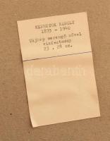 Kernstok Károly (1873-1940): Vízparton ülő nő/Tájkép merengő nővel. Akvarell, papír. Jelezve jobbra ...