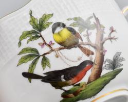 Herend Rothschild mintás kávés készlet. Jelzett, teljes, kézzel festett, kiöntő fedelének belsejében...