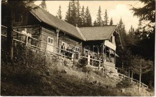 1927 Szebenjuharos, Hohe Rinne, Paltinis (Nagyszeben, Sibiu); Casa turistilor Hohe Rinne. S.C.a.T. Sectia Sibiu / Hohe Rinne Touristenhaus. Ortsgruppe Hermannstadt S.K.V. / Turistaház / tourist house. Orig. Fot. E. Fischer