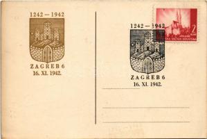 Zagreb, Zágráb; 1242-1942 Stari Zagreb + So. Stpl. (EK)