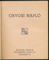 Richter Gedeon Vegyészeti Gyár Rt. orvosi napló, kitöltetlen