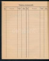 Richter Gedeon Vegyészeti Gyár Rt. orvosi napló, kitöltetlen