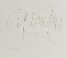 Gyémánt László (1935-): Női akt. Szitanyomat, papír, jelzett, számozott (10/40). 65x49 cm / Screenpr...