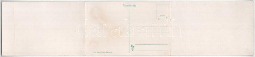 Kaposvár. 3-részes kihajtható panorámalap, Szabó Lipót kiadása (fa)