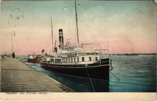 Galati, Galatz; Portul / port, steamship (pinholes)