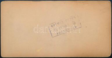 1901 Gombosi gőzkomp, sztereófotó, Krémer Dezső felvétele, pecséttel jelzett, 9×17,5 cm