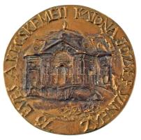 1971. "75 éves a kecskeméti Katona József Színház" egyoldalas bronz emlékérem (104mm) T:XF