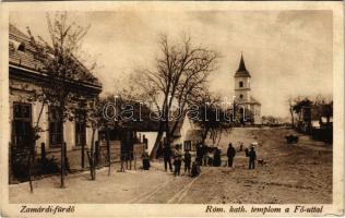 Zamárdi-fürdő, Balatonzamárdi; Római katolikus templom, Fő út. Varga és Csáki kiadása (Rb)